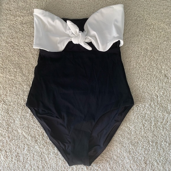 Onia Marie one piece swimsuit black and white - Picture 5 of 11